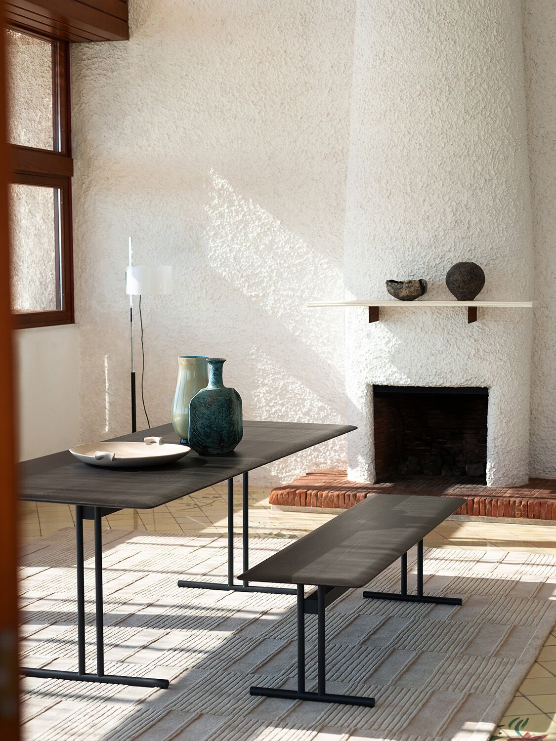 Прямоугольный стол из ясеня и металла Potocco Graphic ARCH-00061422 - Вид №3