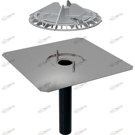 GEBERIT 359.127.00.1 Воронка Geberit Pluvia с соединительным фартуком, решетка воронки из алюминиевого литья 