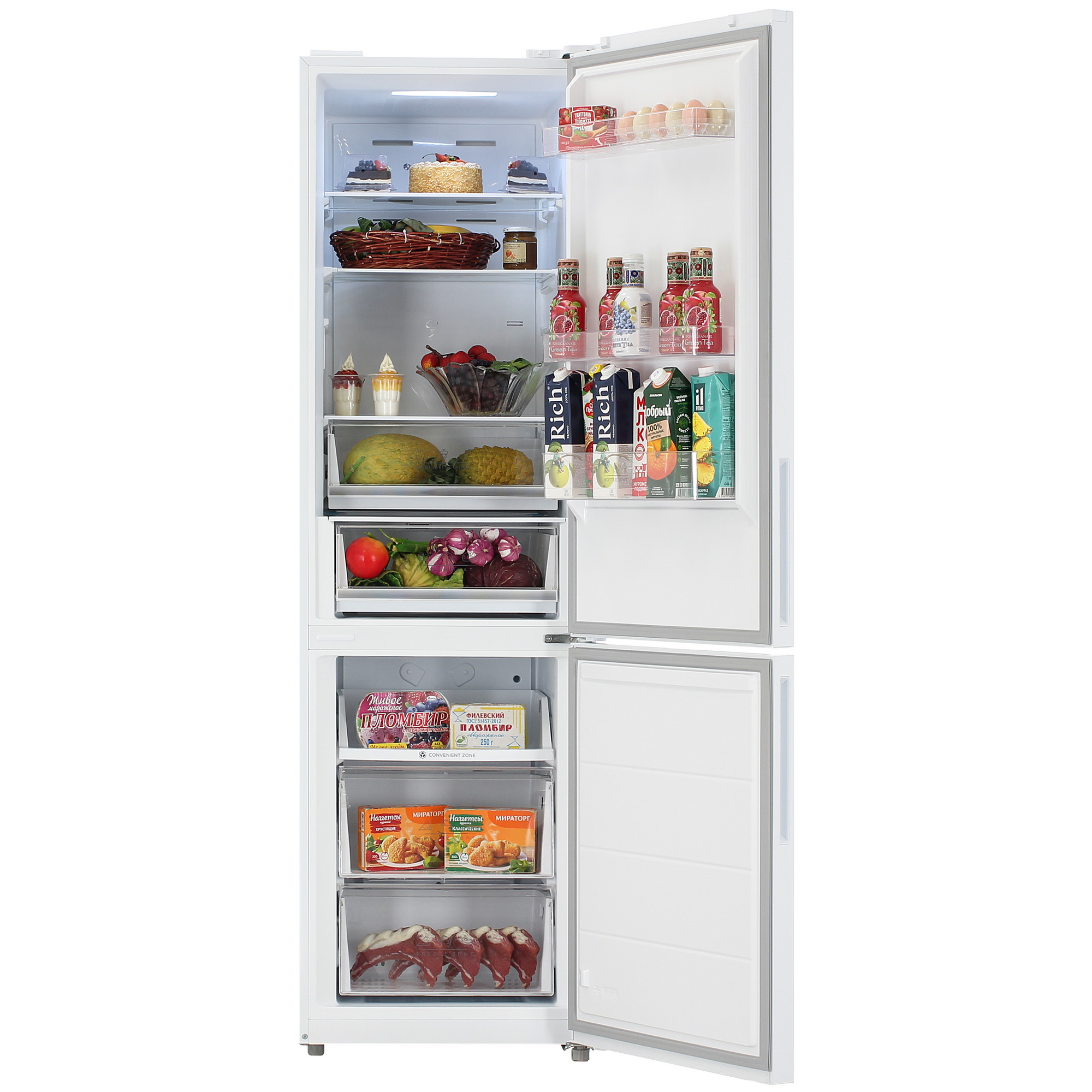 9261639 Холодильник с морозильником   DEXP B4-40AMA белый STDN-0054687 - Вид №5