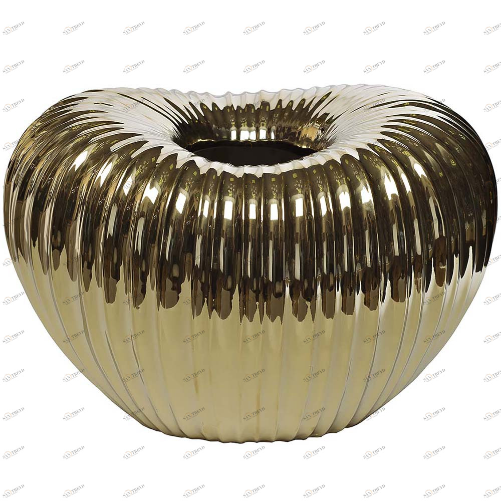 Ваза керамическая золотая Gold Cascade 21 см GARDA DECOR ДИЗАЙНЕРСКИЕ 033906 Золото 