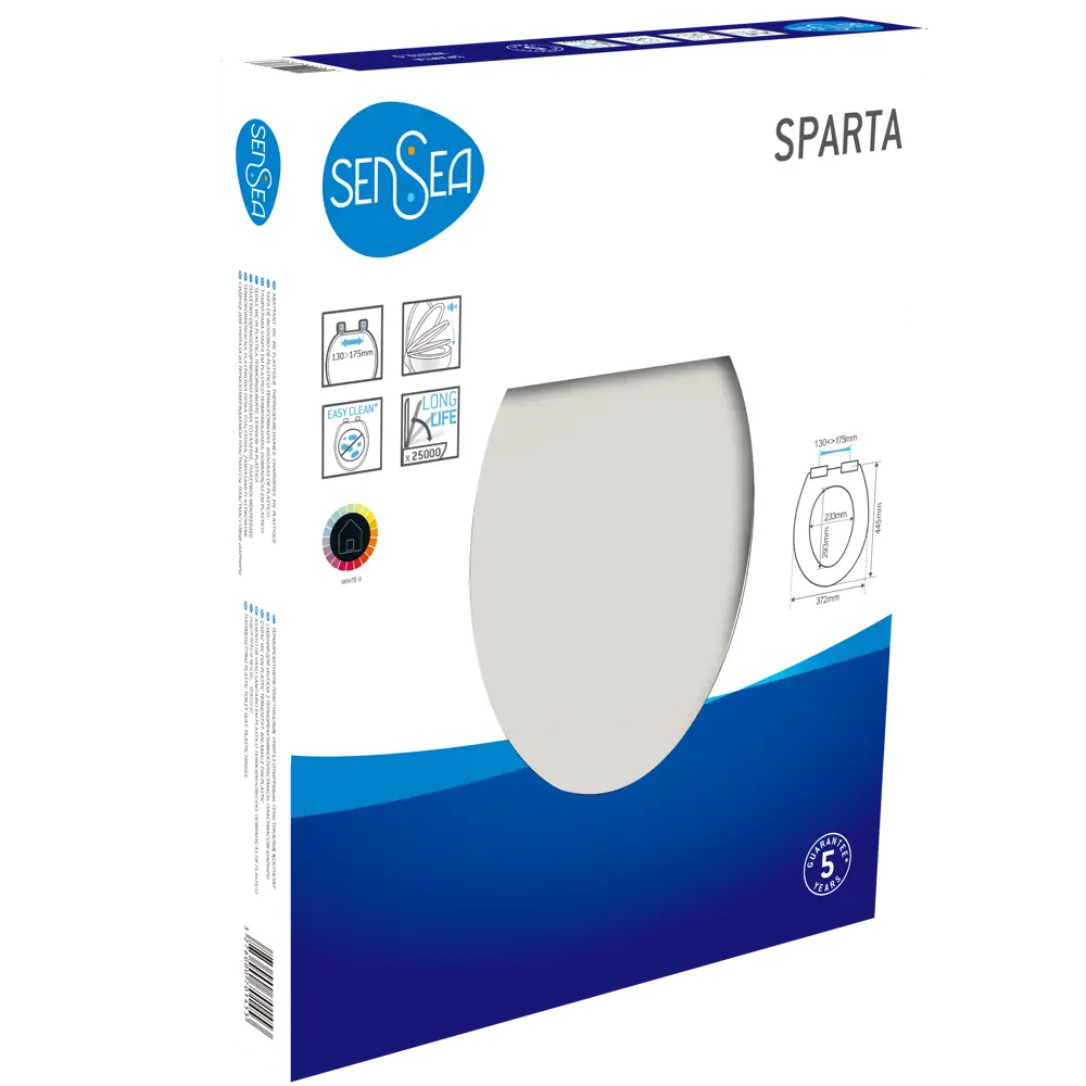 Сиденье для унитаза Sensea Sparta с микролифтом цвет белый 82264211 STLM-2119484 - Вид №12