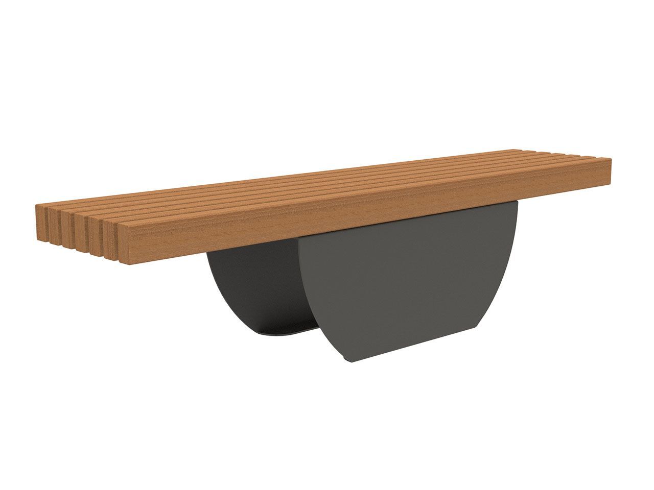 Стальная и деревянная скамья Lazzari ECLISSE ARCH-00068840