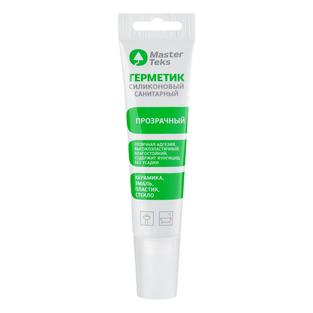 Герметик силиконовый Masterteks санитарный прозрачный 80 мл STLM-2205813