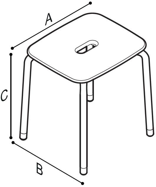 Ponte Giulio Табурет для ванной из полиуретана Hug G12jds02 - Вид №1