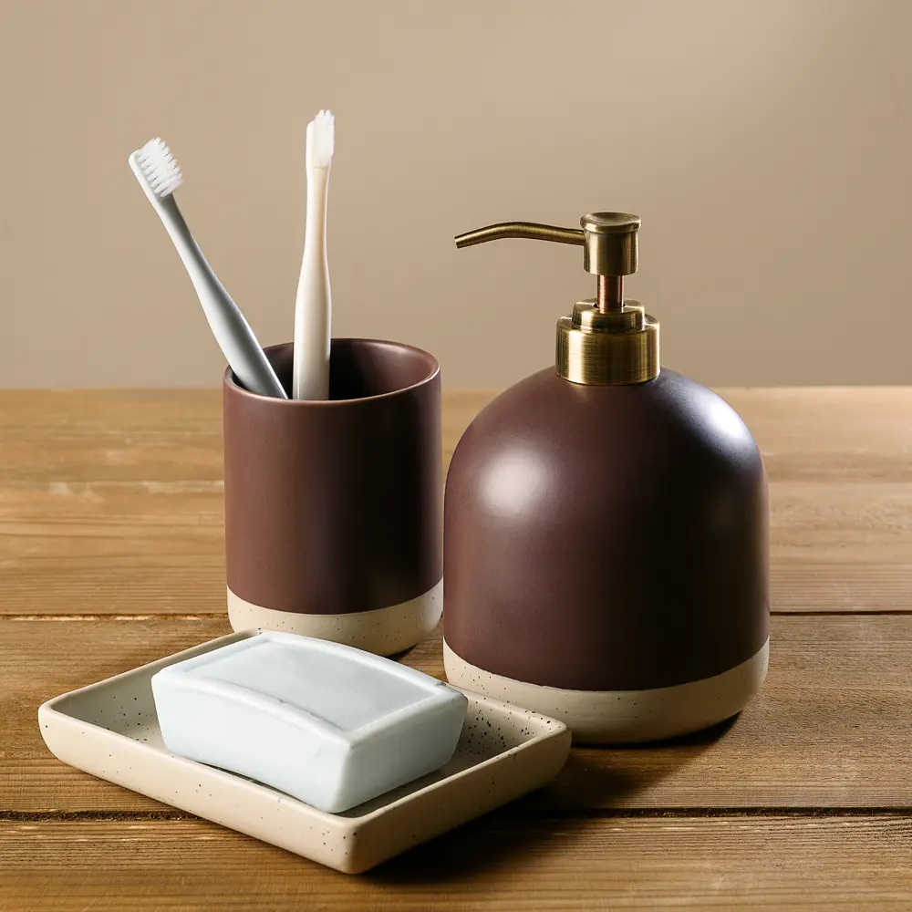 Стакан для зубных щёток Moroshka Naturel керамика цвет бежевый 84683490 STLM-2066004 - Вид №5