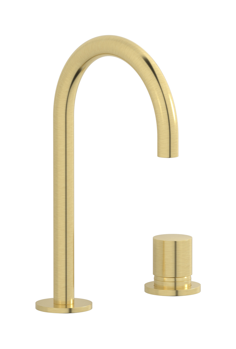 Смеситель для раковины на 2 отверстия WE ARE IB rr394is Brushed Pale Gold Brera