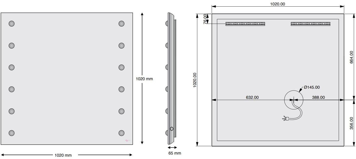 UNICA by Cantoni Настенное зеркало в алюминиевой раме в современном стиле со встроенной подсветкой Mh sun-id-1349040 - Вид №8