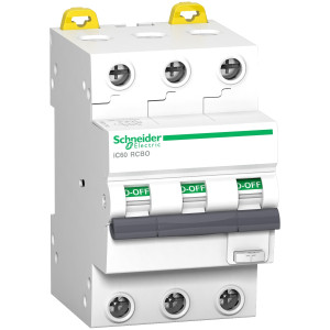 A9D17316 Дифавтомат Acti9 3P 16А ( C ) 10 кА, 30 мА ( A ) Schneider Electric Acti 9