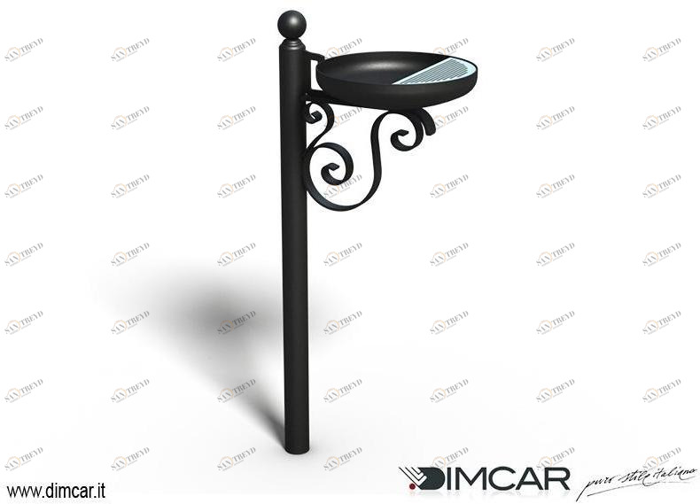 DIMCAR Стальная пепельница для общественных мест Elite 409