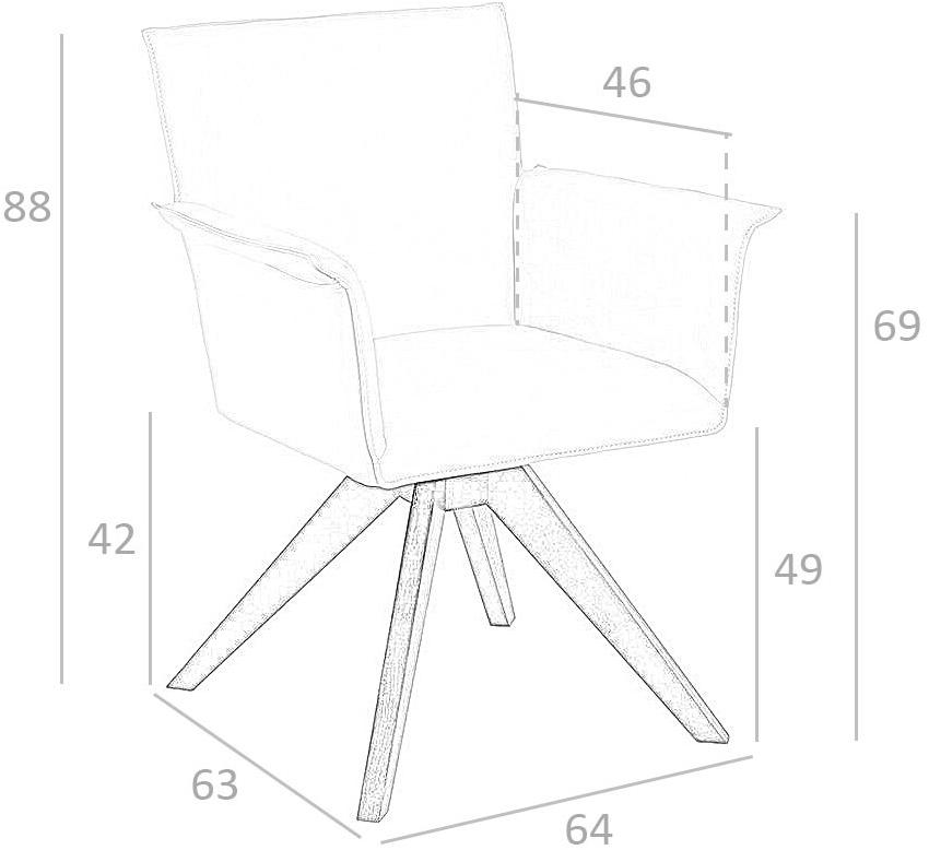Angel Cerdá Вращающееся кресло на эстакаде из кожзаменителя с подлокотниками New chair 4016 dc689e Angel Cerda - Вид №7