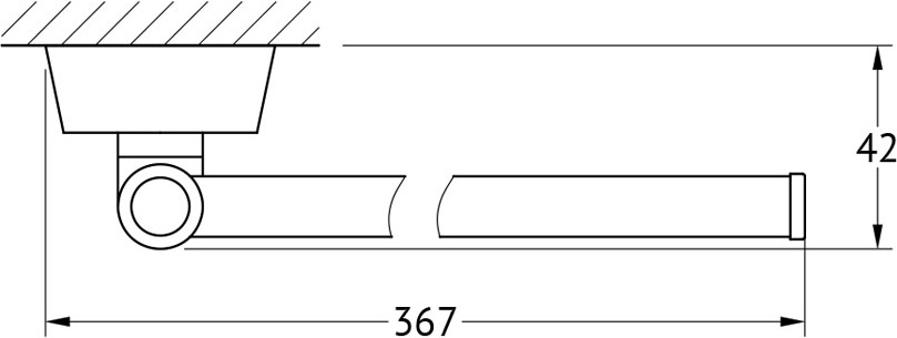 VIZ 044 Держатель полотенец поворотный двойной 37 cm FBS Vizovice - Вид №1