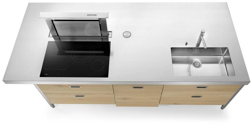 ALPES-INOX Островная кухня из нержавеющей стали с зоной для закусок Liberi in cucina sun-id-1358395 - Вид №1