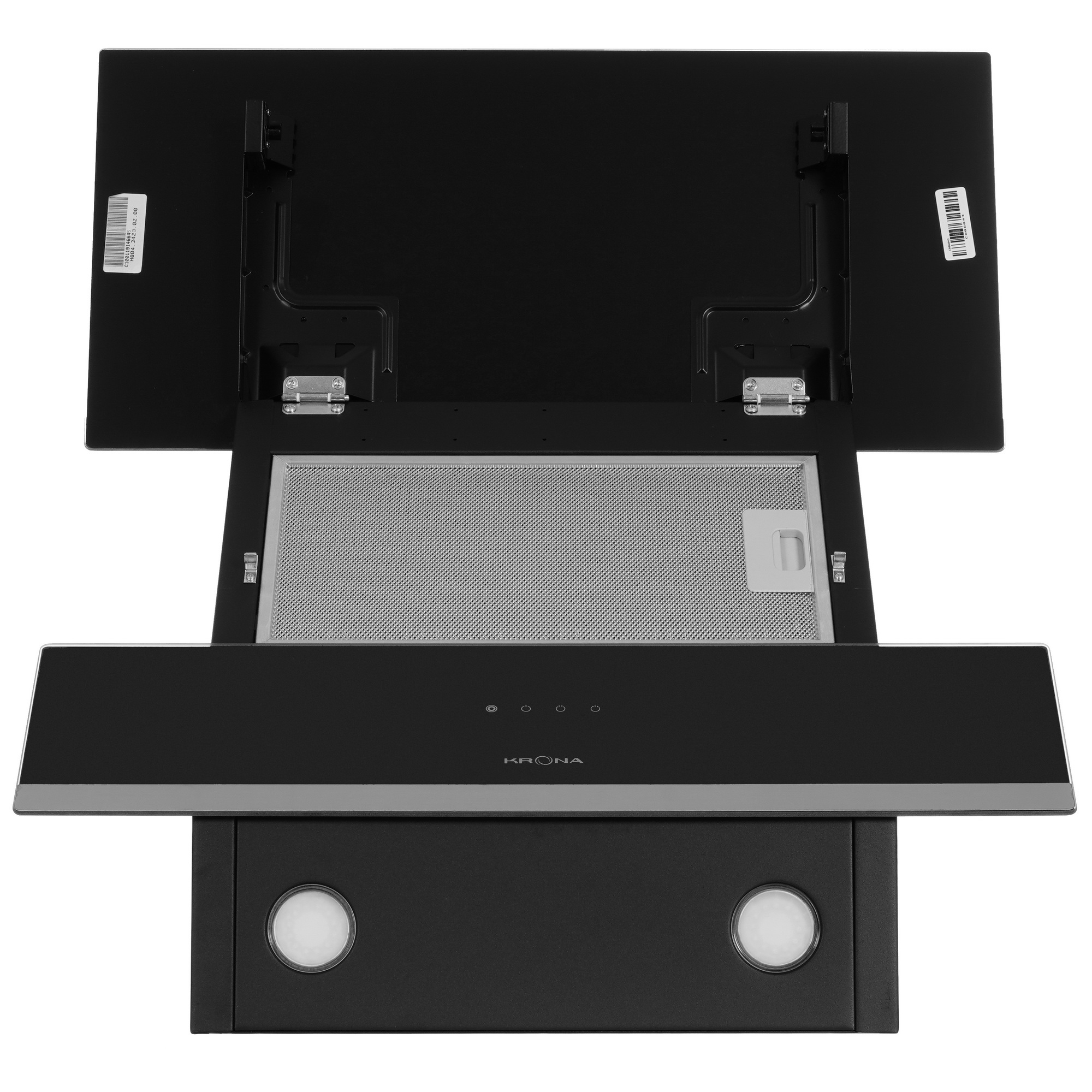 1689172 Вытяжка наклонная KRONA IRMA 600 черный/серебристый STDN-0142100 - Вид №7