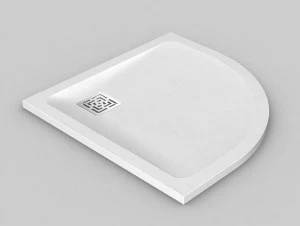 VISMARAVETRO Нескользящий угловой душевой поддон из композитного материала Complementi