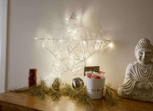 MC310 LED Плоская плетеная светодиодная звезда Dekoraniaevents Navidad 