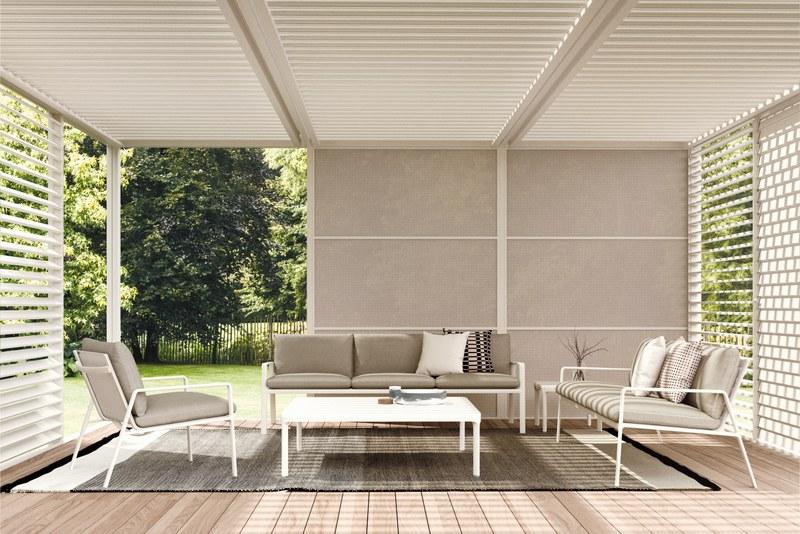 Kettal 3-х местный тканевый садовый диван Park life #11500/11450 - Вид №1