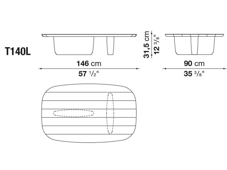 Деревянный овальный журнальный столик B&B Italia Тоби-Иши ARCH-00103226 - Вид №2