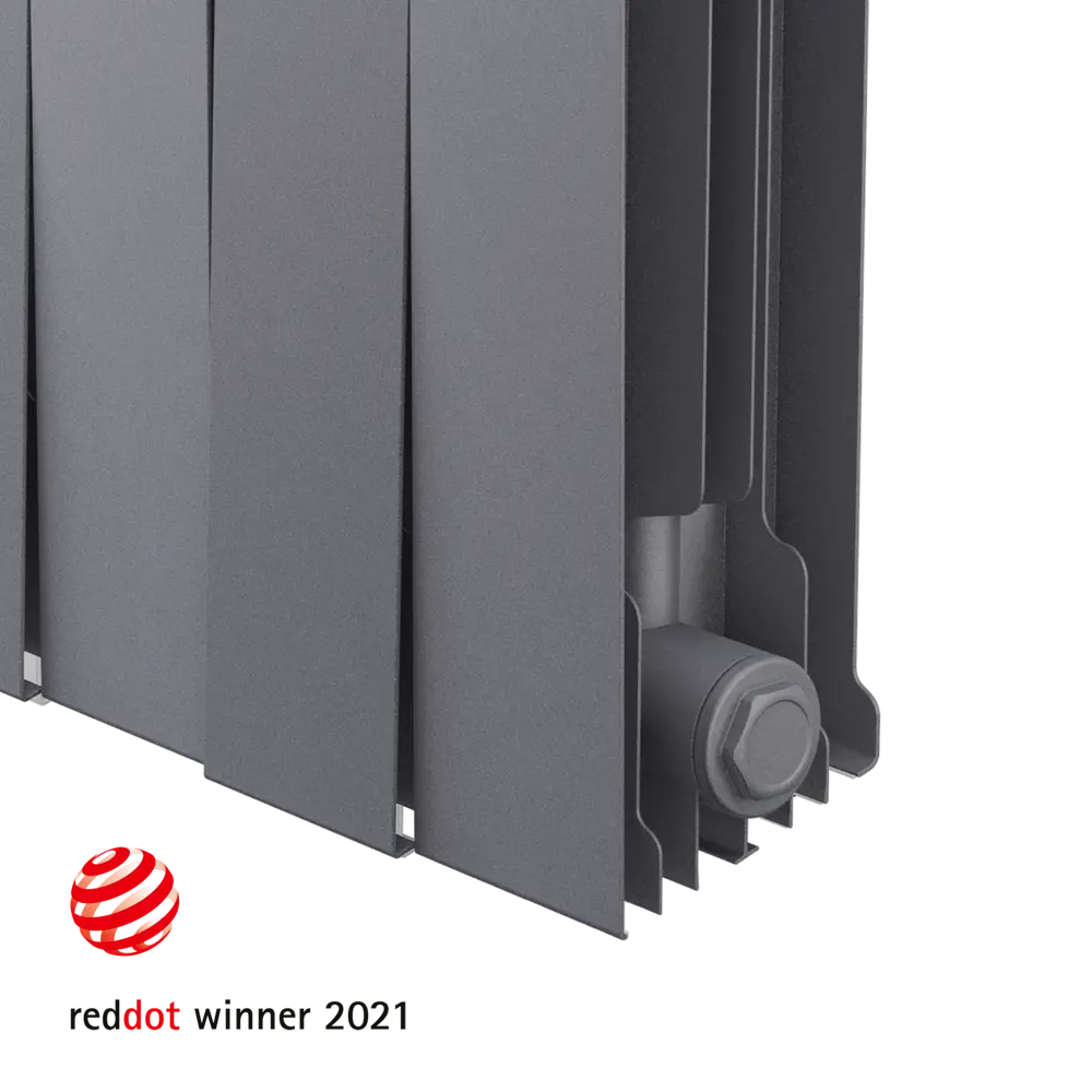 Радиатор секционный Royal Thermo Pianoforte 500/100 6 секций боковое подключение биметалл серый STLM-2075304 - Вид №3