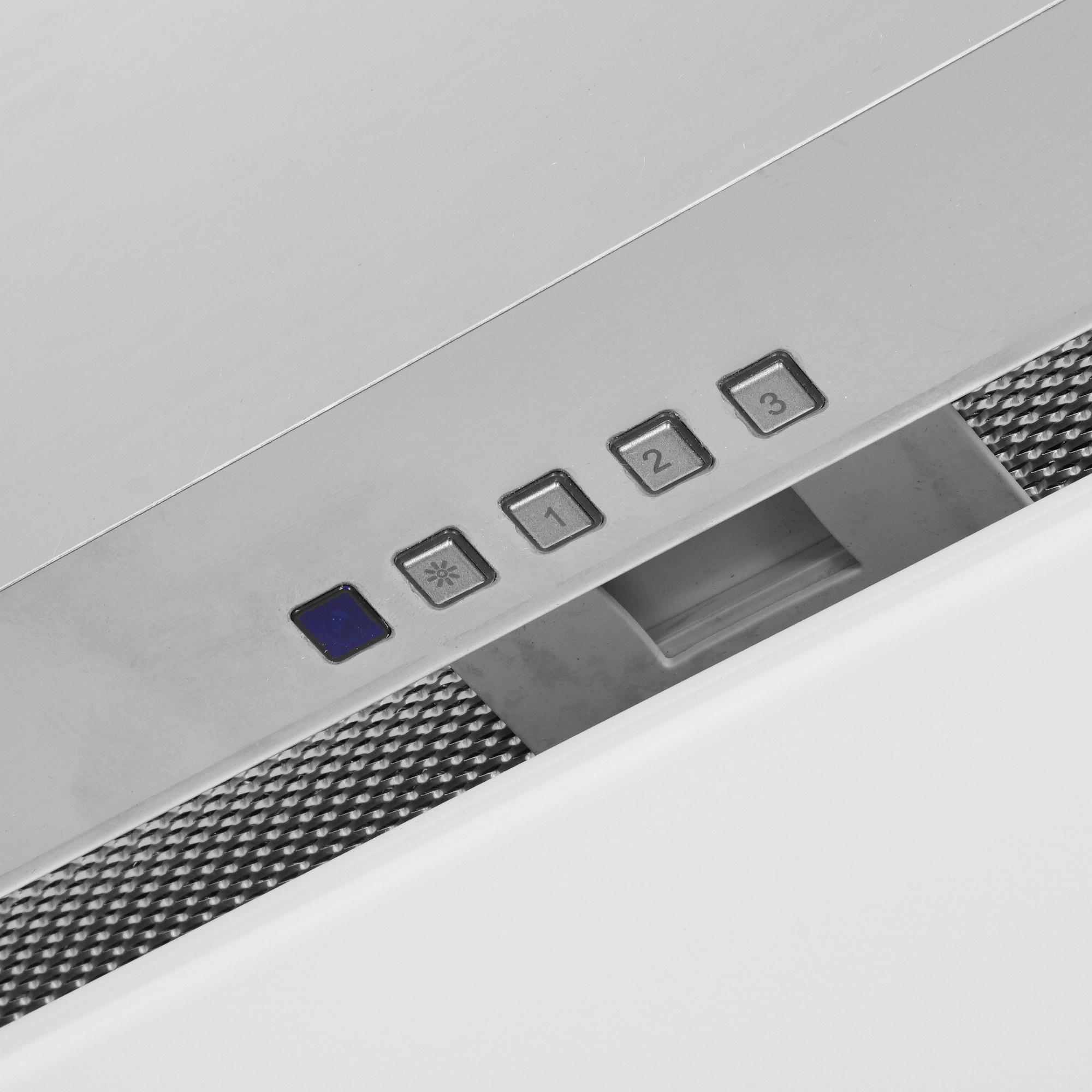 1217325 Вытяжка полновстраиваемая Akpo WK-6 Neva glass серебристый/белый STDN-0121701 - Вид №4