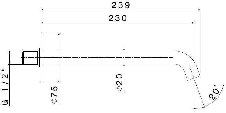 newform Настенный излив для умывальника X-steel 316 29481x - Вид №1