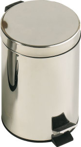 AL72012/CR Sanibano, круглый контейнер для мусора, 12 литров, цвет хром