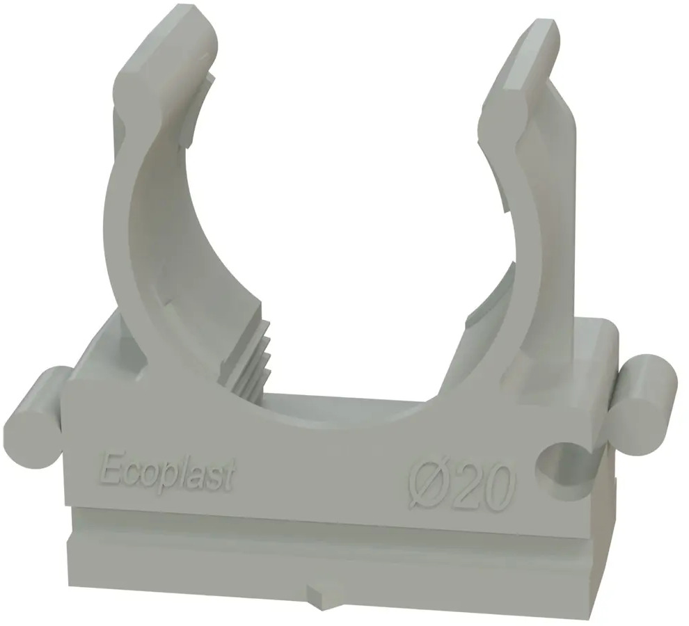 Клипса-держатель Экопласт для монтажа труб D20 мм (50 шт) 84724508