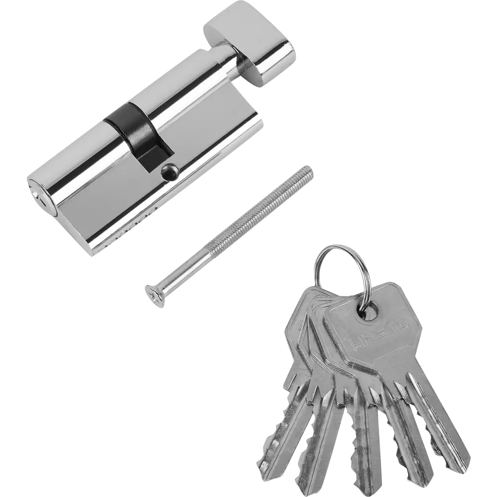 Цилиндр дверной НОРА-М с системой ключ-вертушка 35х35 мм хром 83684380 ECO Z STLM-0043445 - Вид №1