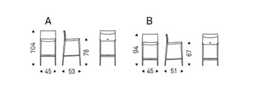 Высокий кожаный стул Cattelan italia норма ARCH-00061334 - Вид №4