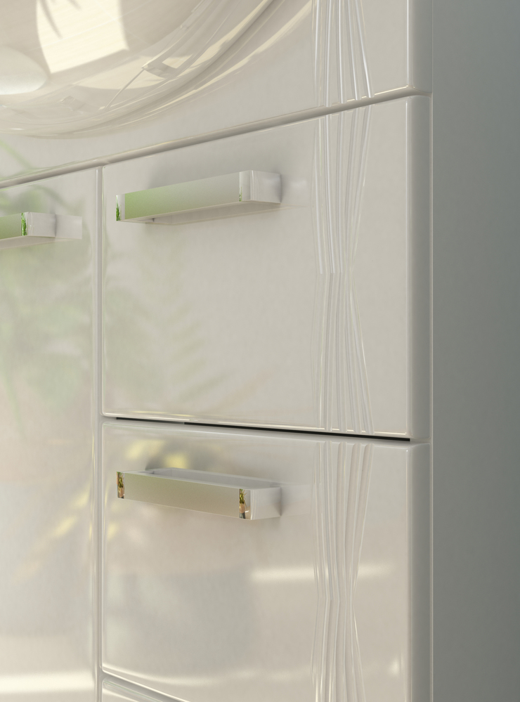 Тумба с раковиной Atlantic-3 600 (Уют)600⨉300⨉830 мм белый Santreyd sun-id-665192 - Вид №3