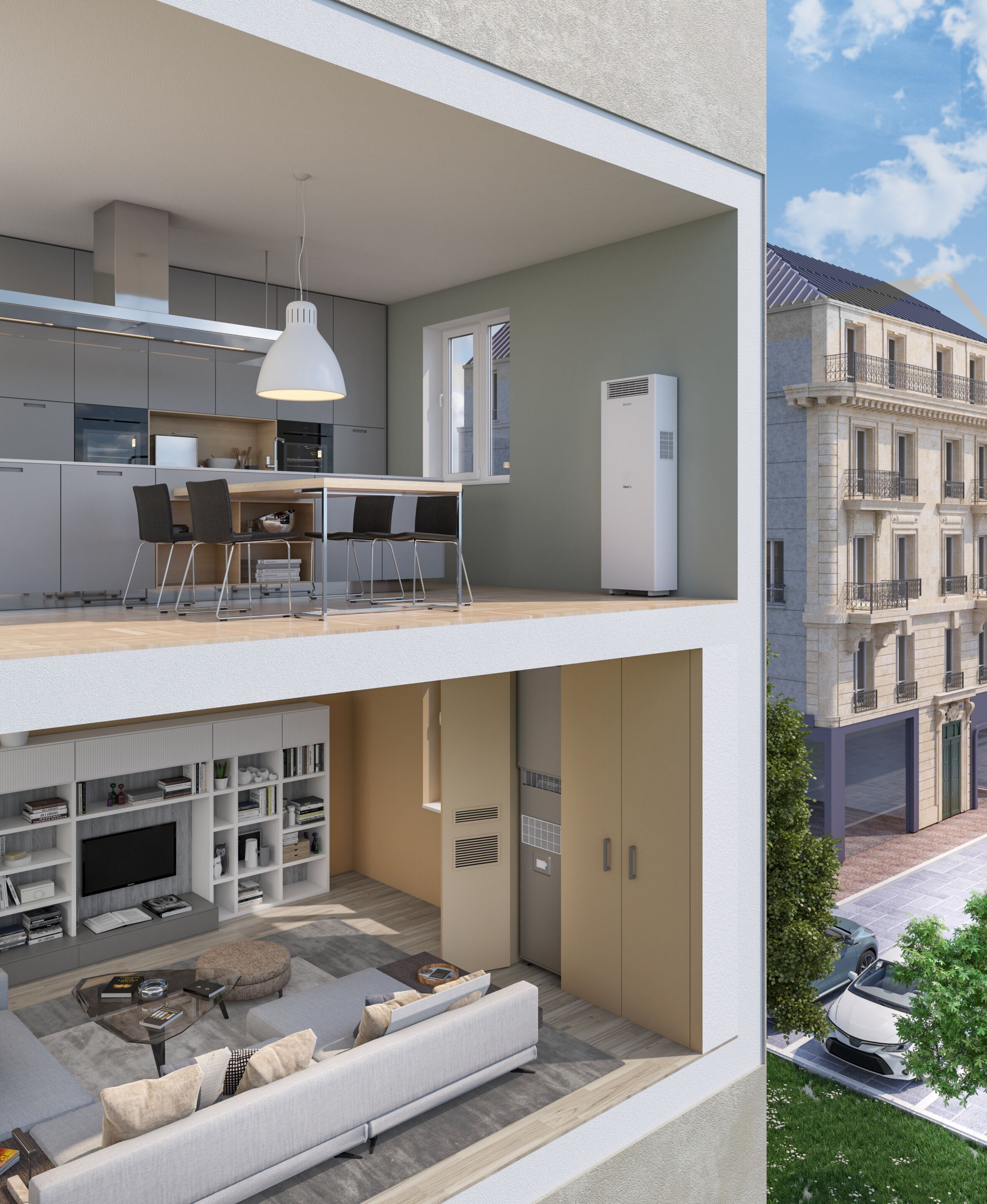 Кондиционер без внешнего блока теплового насоса OLIMPIA SPLENDID кондиционеры без внешнего блока ARCH-00087303 - Вид №3