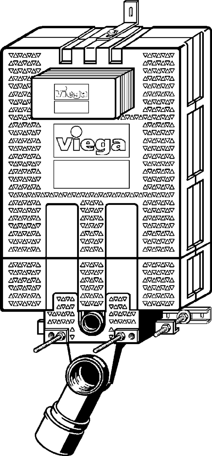 Системная техника  Viega Mono  Блоки скрытого монтажа для унитазов  Спереди VIEGA 606 732 Модель 8310.2 Santreyd  - Вид №1