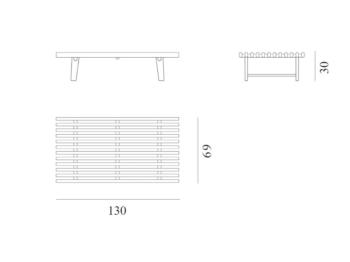 Низкий садовый столик из красного дерева Exteta Эльба ARCH-00085814 - Вид №15