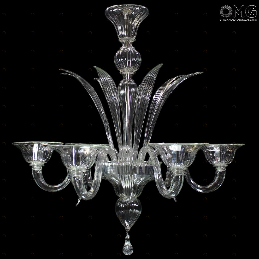 1085 ORIGINALMURANOGLASS Люстра Crociferi Lance на 6 лампочек - муранское стекло OMG  см MODERNO