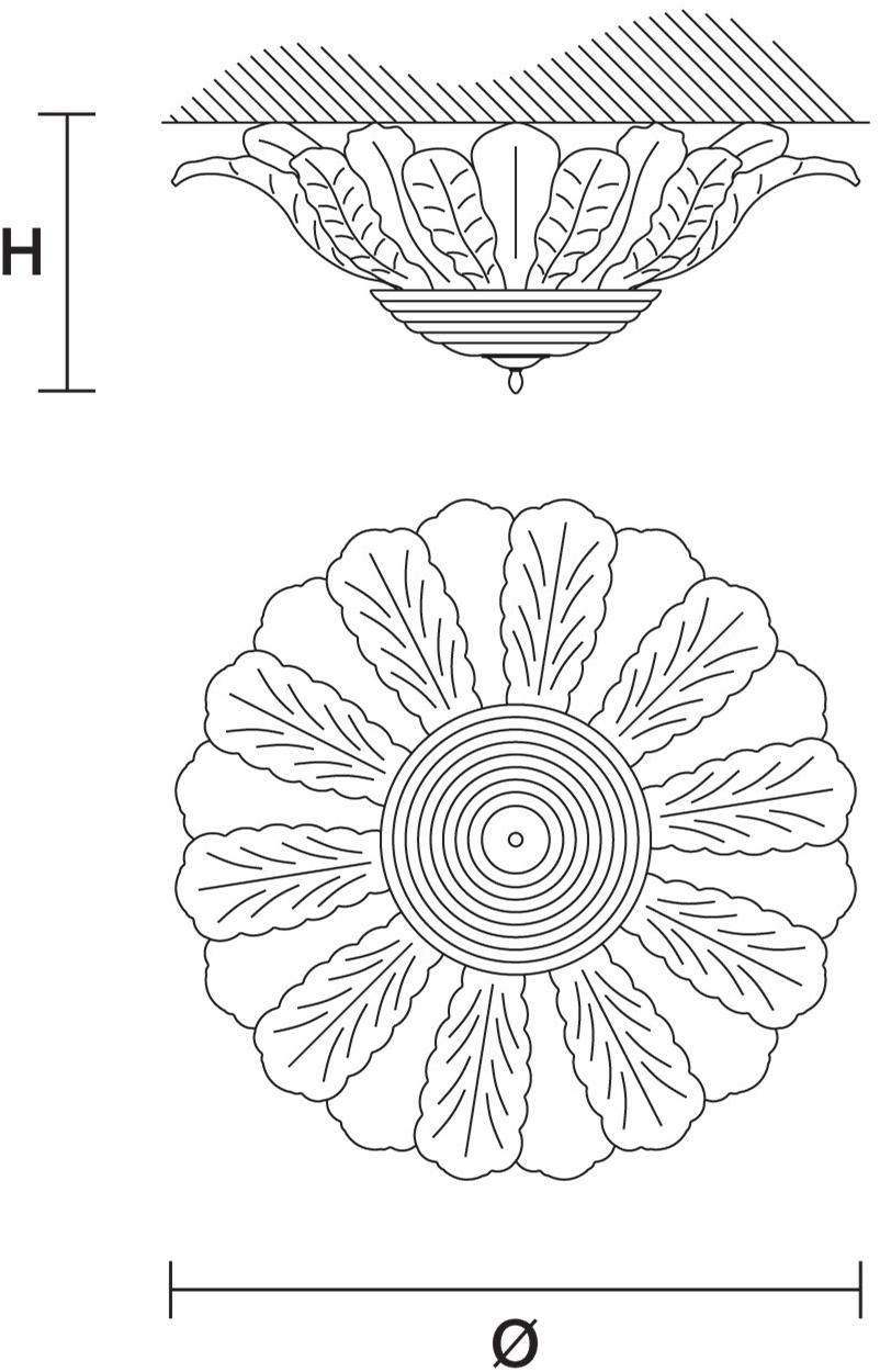 Masiero Лампа накаливания на потолке Glass sun-id-1376472 - Вид №1