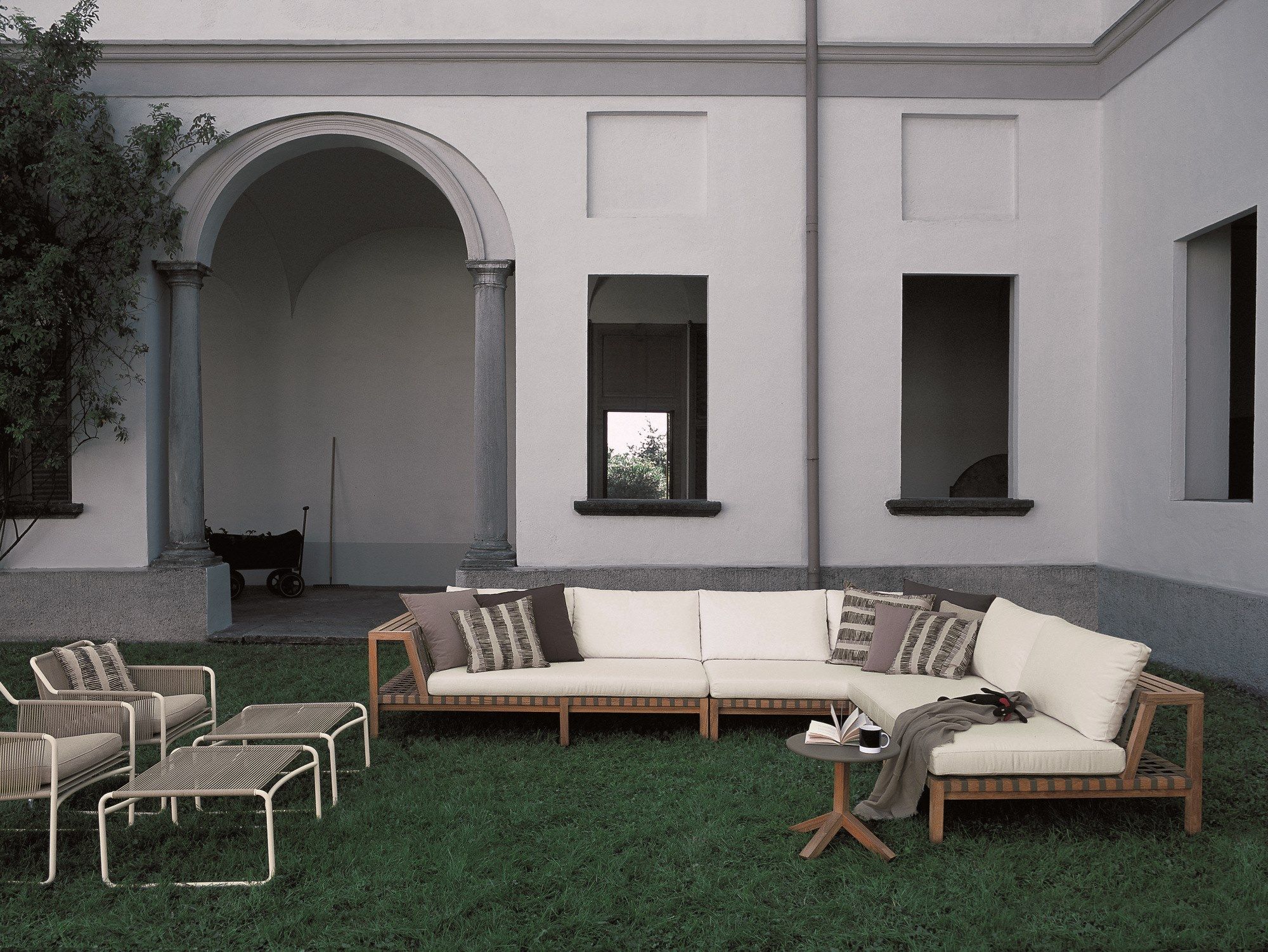 Угловой садовый диван из тикового дерева RODA сеть ARCH-00146577 - Вид №3