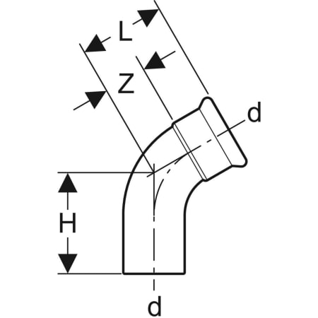 36111 Отвод Geberit Mapress из нержавеющей стали, с гладким концевиком Geberit  - Вид №14