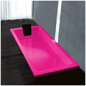 Ванна Gruppo treesse Quadra 170 V0720-SX-R розовая прямоугольная встроенная левая