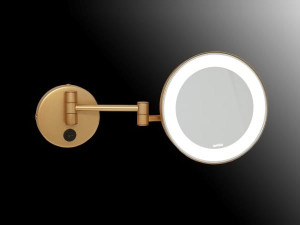 Настенное круглое увеличительное зеркало со встроенным освещением