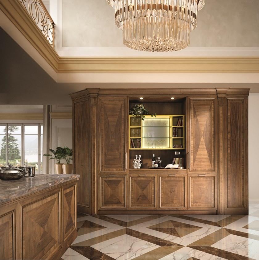 Martini Interiors Кухня из орехового дерева на заказ с островом с ручками sun-id-1448613 - Вид №2