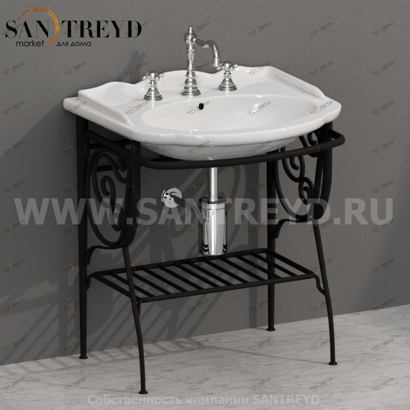 PA127 Напольная структура 61 см цвет Черный Globo Paestum Италия Ceramica Globo