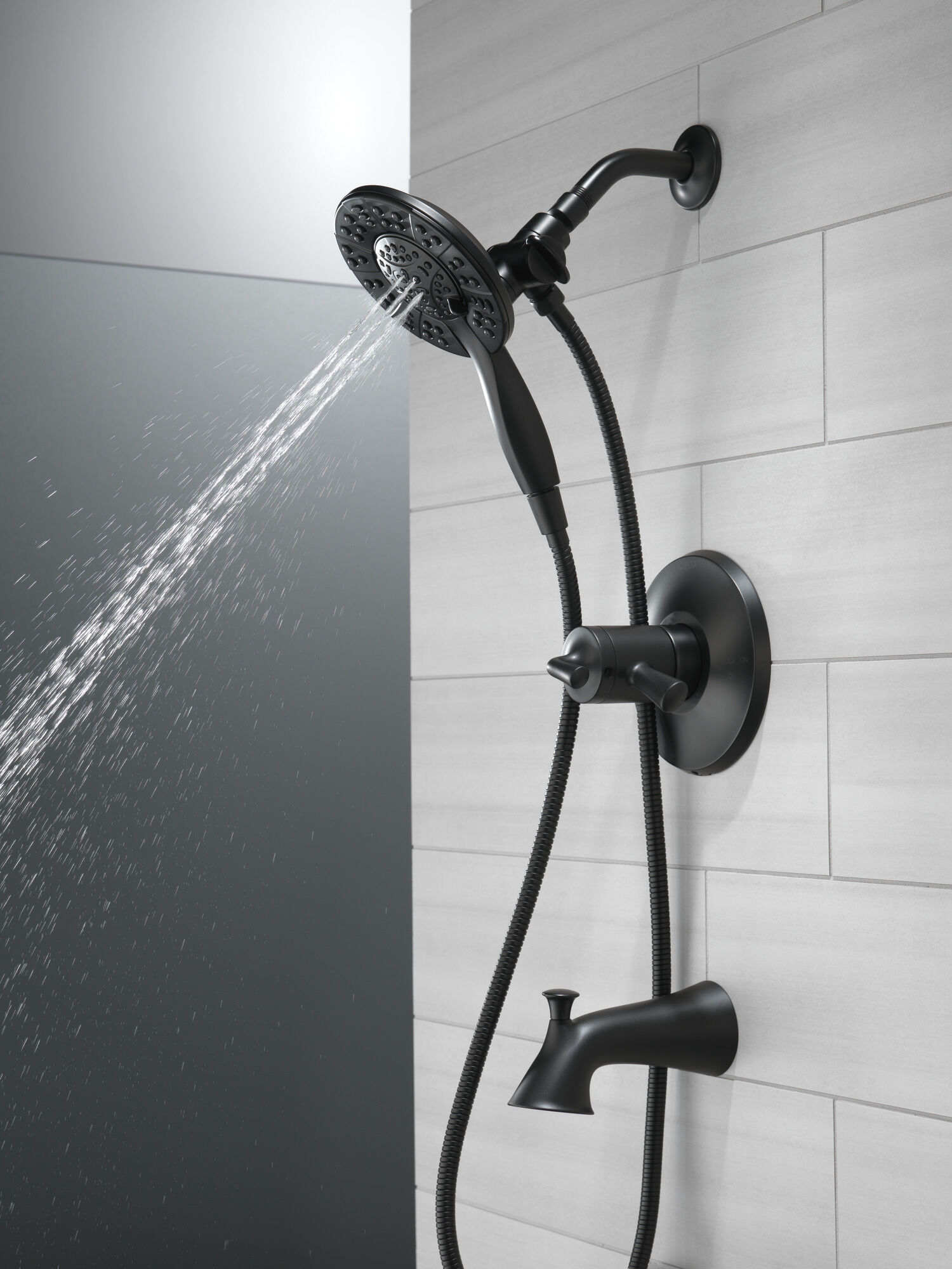 T17433-BL-I Ванна и облицовка для душа Monitor 17 Series Delta Faucet Kayra Матовый черный - Вид №6