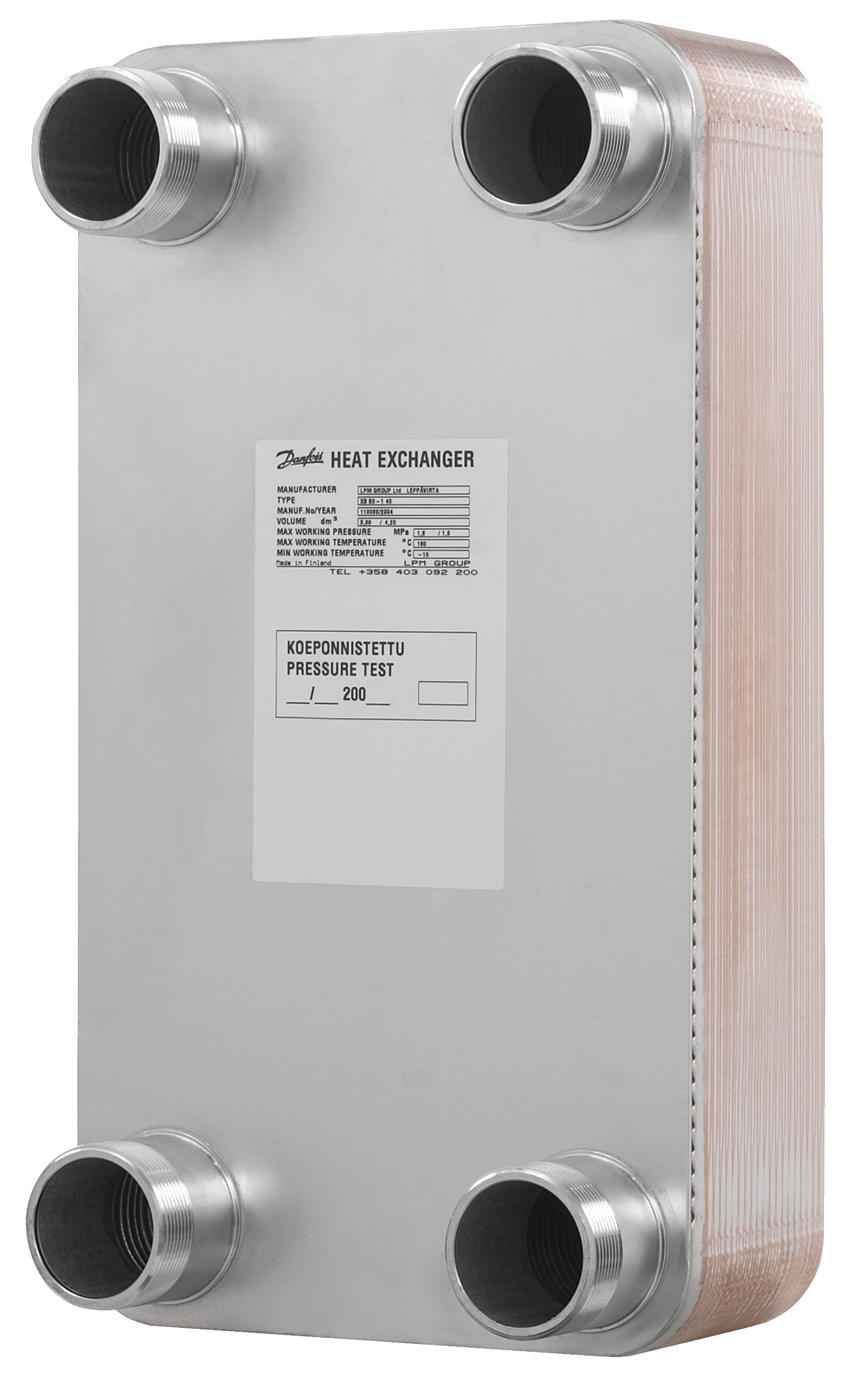 Danfoss Паяный пластинчатый теплообменник серии XB51L XB 51L-1 100 паяный пласт. теплообменник 004B1202  - Вид №14