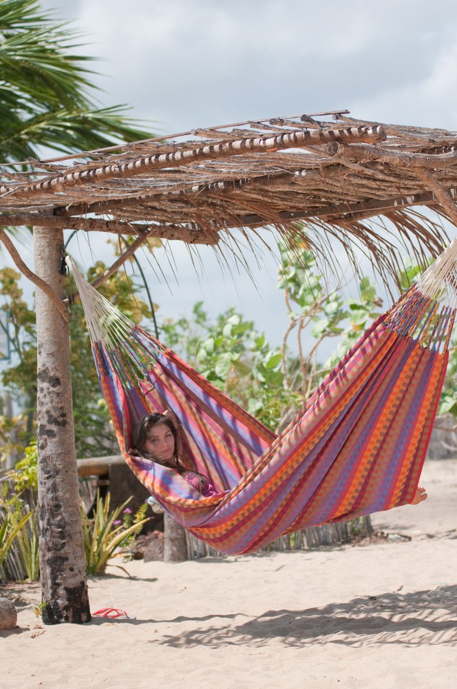 Подвесной гамак двухместный красный Carolina flowers IMPEX  132324 Красный  - Вид №2