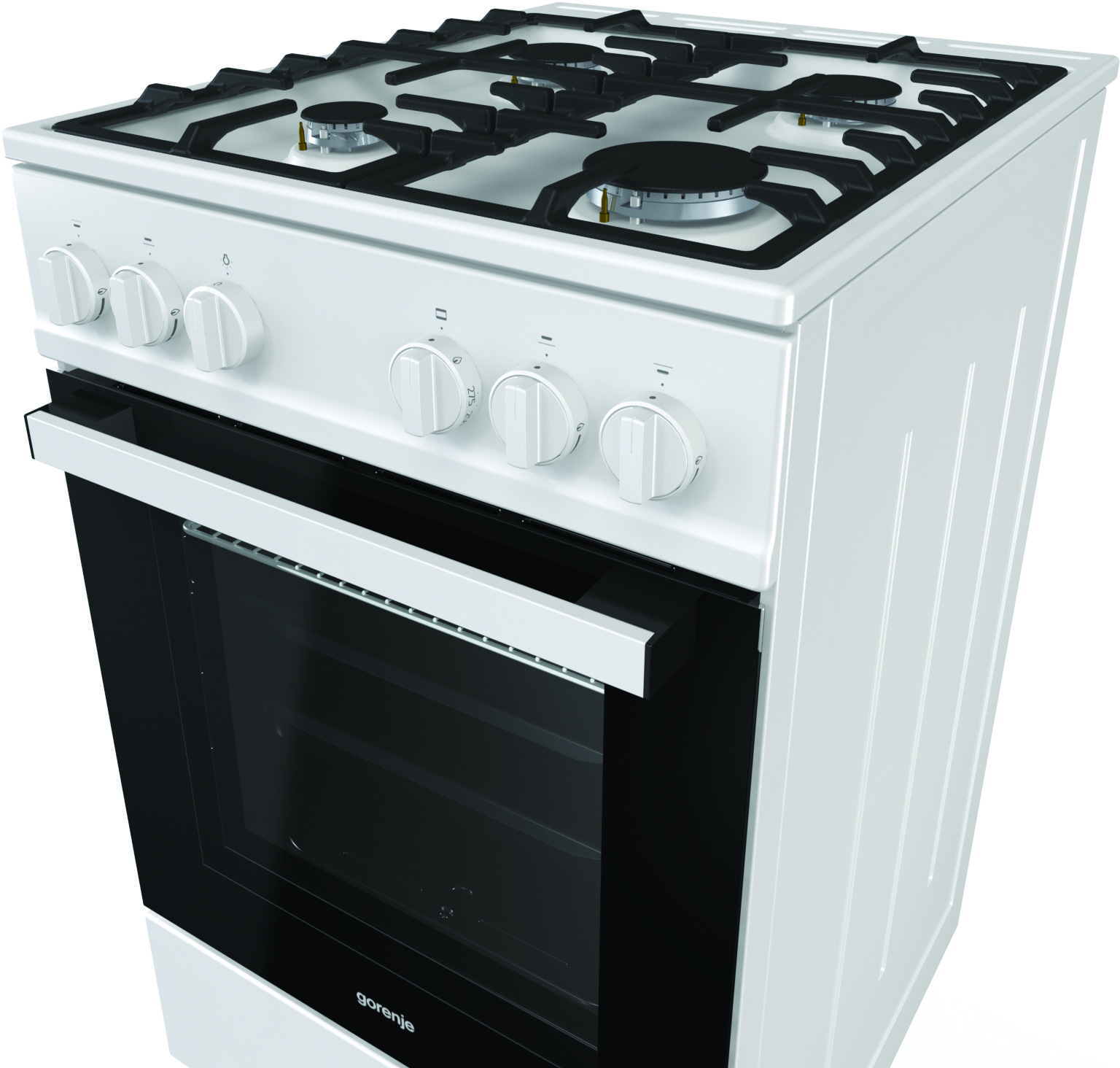 GN5112WF-B Газовая плита / 85х50х60, газовая, электроподжиг, 71 л, белый Gorenje Santreyd  - Вид №5