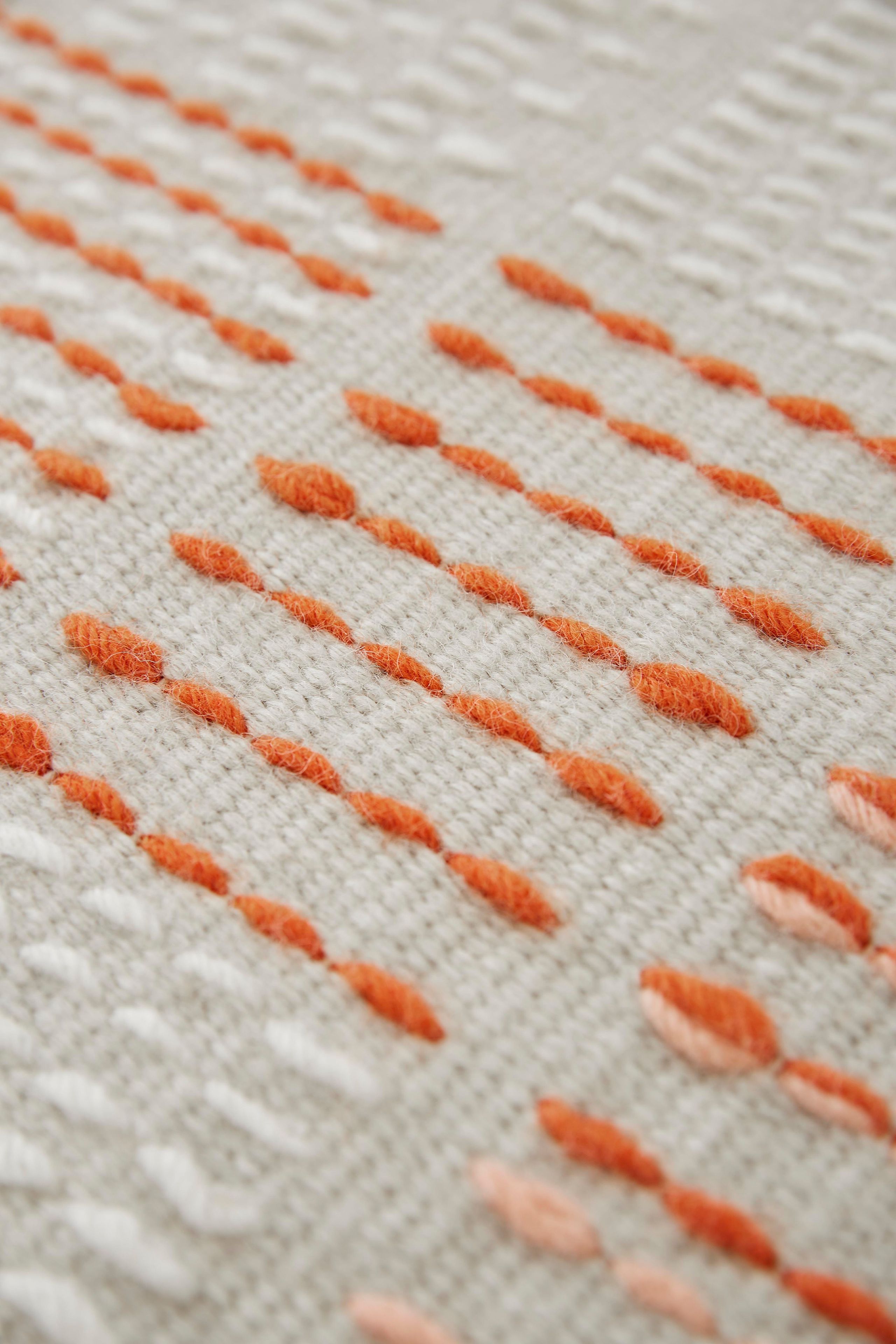 Полосатый шерстяной прямоугольный ковер ручной работы GAN Backstitch ARCH-00087403 - Вид №4