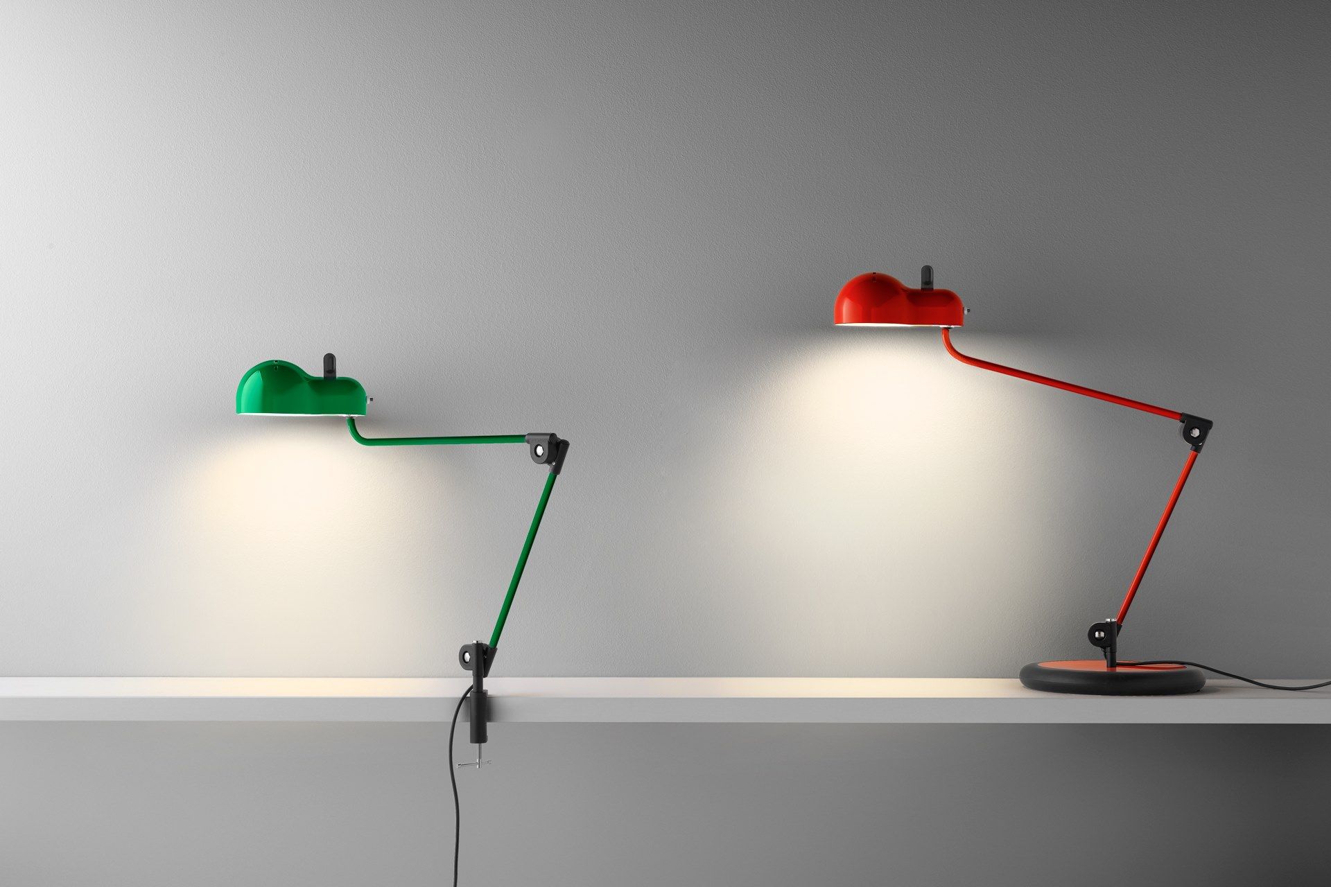 Металлическая настольная лампа с зажимом с гибким рычагом Stilnovo Topo ARCH-00153318 - Вид №1