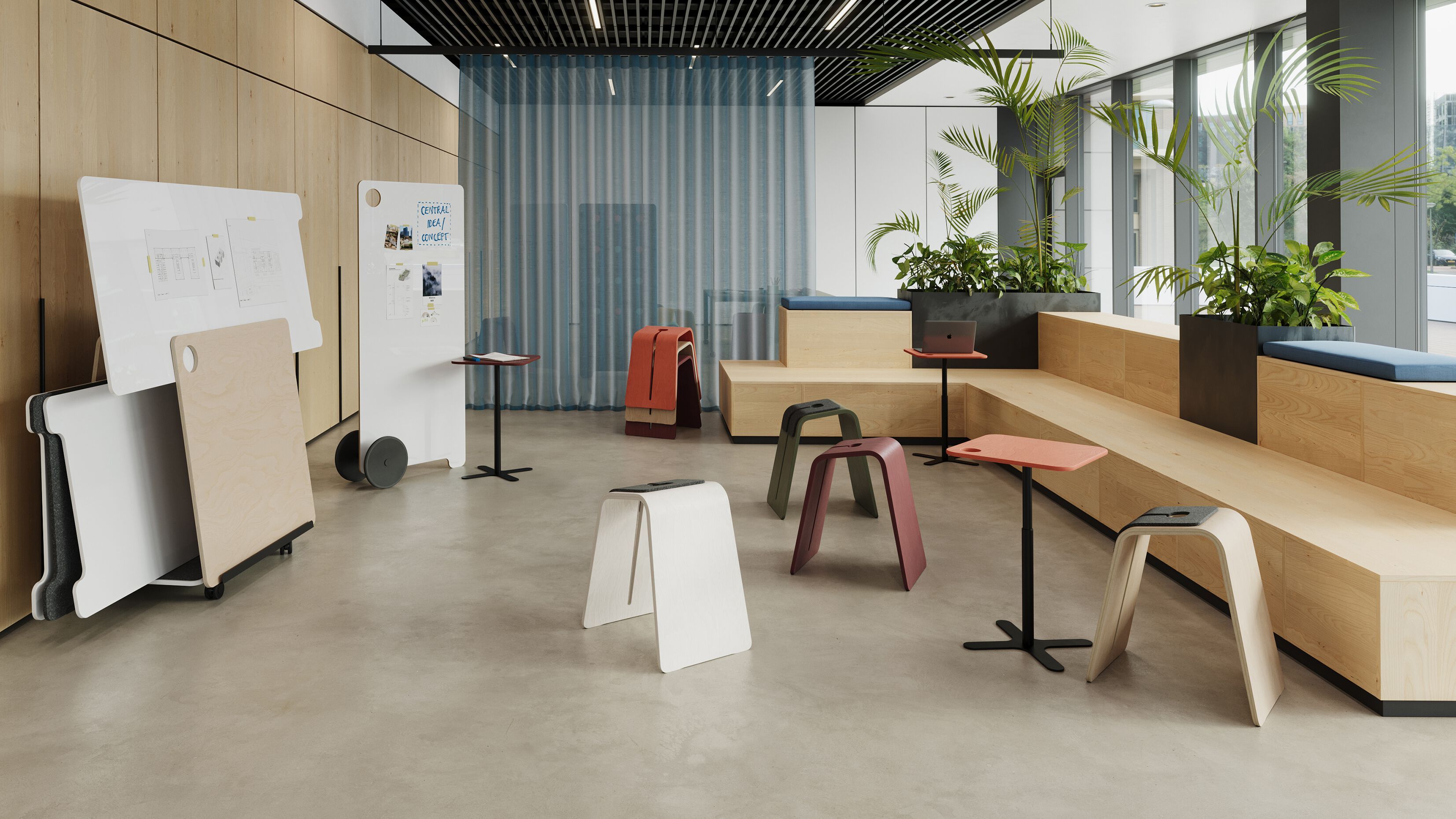 Регулируемый по высоте журнальный столик со спицами RENZ SHOWTIME ARCH-00136471 - Вид №3