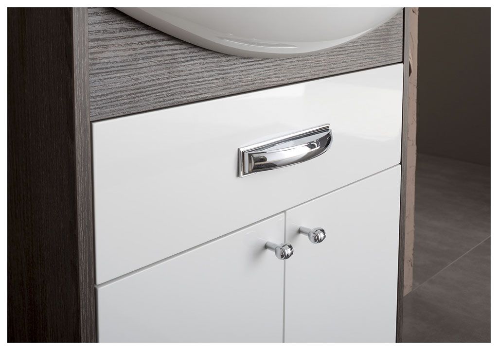 Мебель для ванной Aquanet Грейс 60 дуб кантербери/белый (1 ящик, 2 дверцы) 00198801 - Вид №7