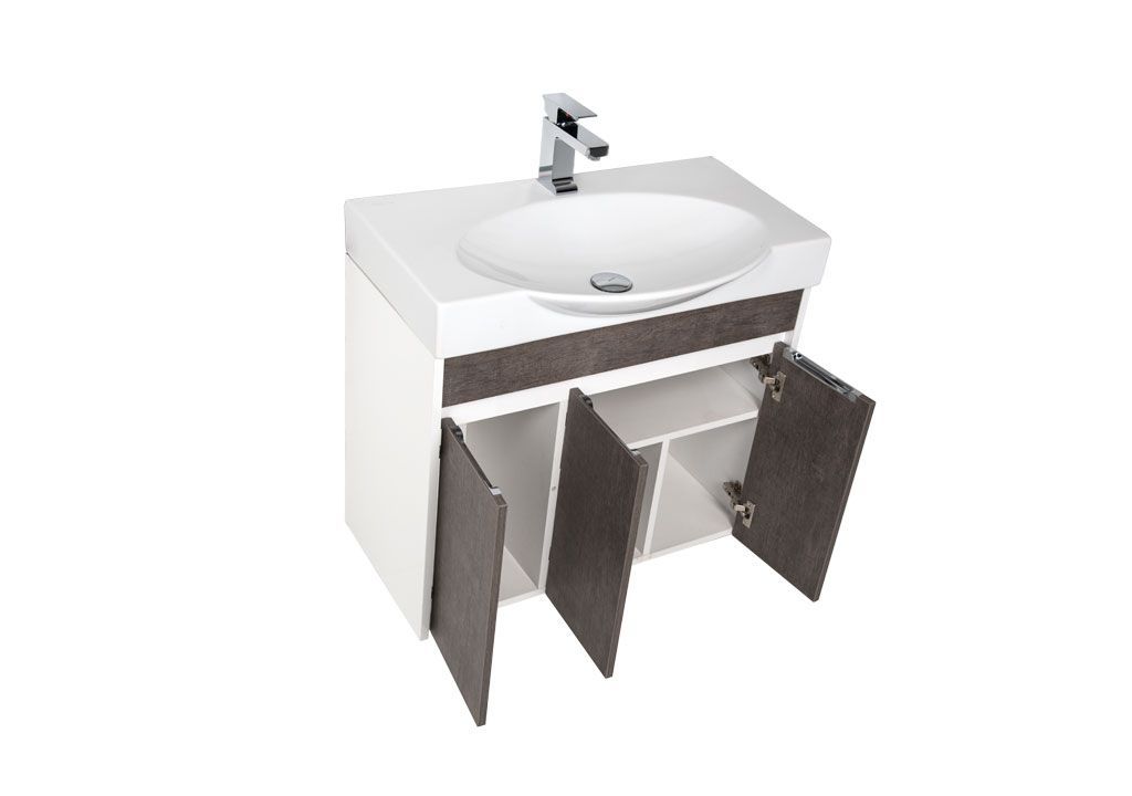 Тумба с раковиной Aquanet Коста 76 белый/дуб антик 0018840700188195 - Вид №3