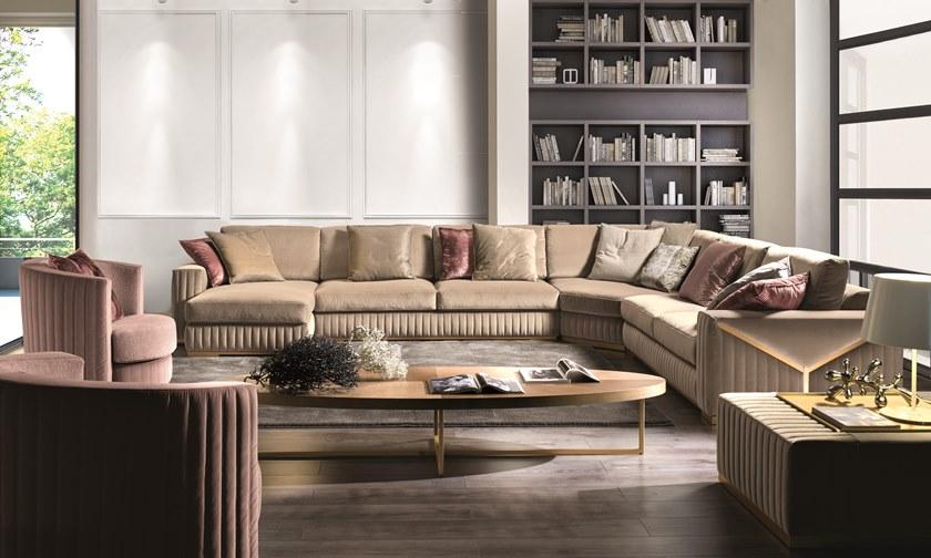 Former In Italia Модульный угловой диван в бархате Tivoli sun-id-1475151 - Вид №4